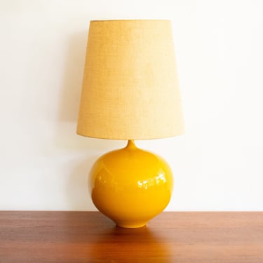 Gigantic Yellow Ceramic Table Lamp