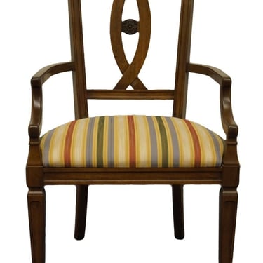 Century Furniture Walnut Italian Neoclassical Dining Arm Chair 201-502 