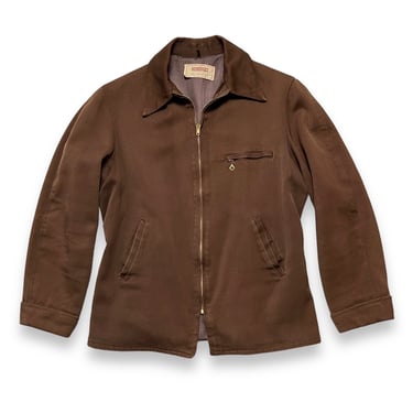Vintage 1940s HERCULES Belted Back Jacket ~ S to M ~ Work Wear ~ Wool Gabardine ~ 