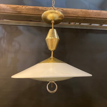 Vintage and Iconic Moe Lighting 3-Light Pull Down Pendant