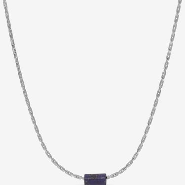 Kozakh - Little Bead Necklace - Silver/Lapis