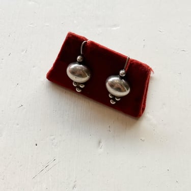 1950s Mexican Silver Drop Earrings 