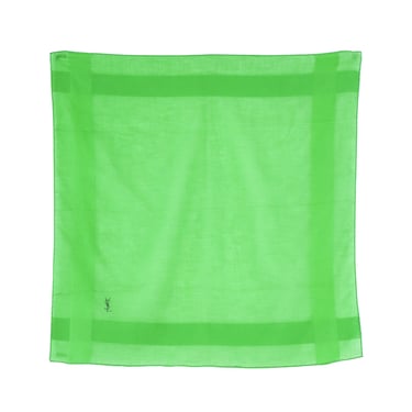 Yves Saint Laurent Green Cotton Gauze Scarf