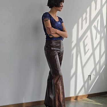 DKNY Cocoa Leather Pants (M)