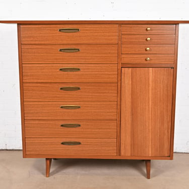 George Nakashima East Indian Laurel Wood Gentleman’s Chest for Widdicomb, Newly Restored