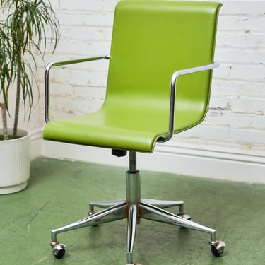 Apple Green Chrome Office Chair