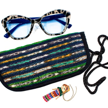 Deadstock VINTAGE: 1980s - Native Guatemala Eyeglass Pouch - Native Textile - Sunglasses Holder - Pouch - Fabric Bag - SKU 1-C1-00029766 