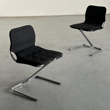 Pair of Vintage Modernist 'Formula' Cantilever Dining Chairs by Ruud Ekstrand and Christer Norman for Dux, 1968 Sweden 