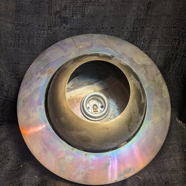 MCM Recessed Brass Eyeball Ceiling Light 8 x 3.5 x 8