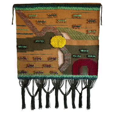 Brazilian Modern Natural Fiber Wall Art Tapestry, 1980s