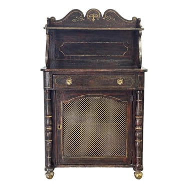 Early 19th Century Rustic Gustavian Painted Petite Cabinet 