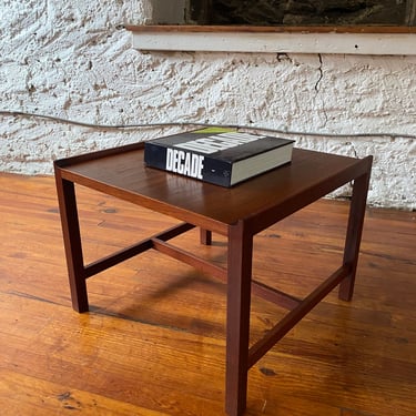 Mid century end table Danish modern side table teak accent table 