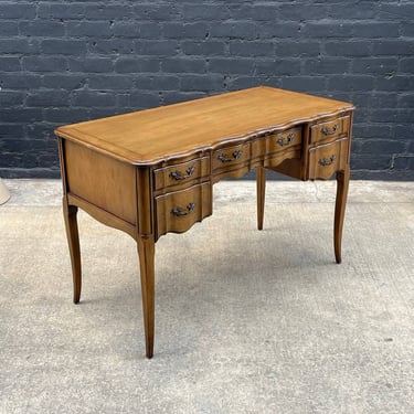 French Provincial Style Desk with Brass Pulls, c.1960’s 