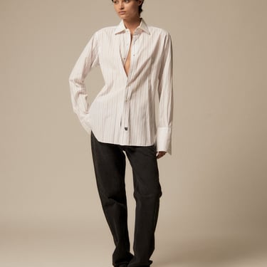 Pinstripe Cotton Button Down