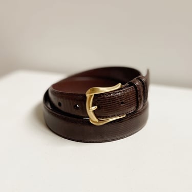 Chocolate Glossy Leather Belt