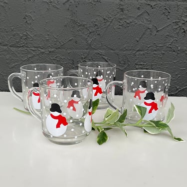 Snowman Holiday Mugs / Set of 4