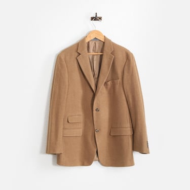 Ralph Lauren suit jacket | Vintage Mens Lauren Ralph Lauren camel herringbone wool gray blazer 