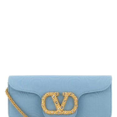 Valentino Garavani Women Light Blue Fabric Locã² Clutch