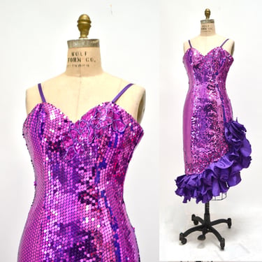 80s Pink Barbie Ruffle Dress / Maxi Dress / Hot | Parasol Vintage -  Atlanta, GA | ATTIC