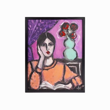 Catherine Chrisler Oil Painting on Canvas Woman Portrait 