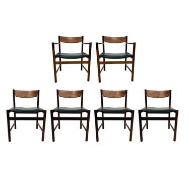 #1370 Set of 6 Rosewood Dining Chairs by Ib-Kofod Larsen