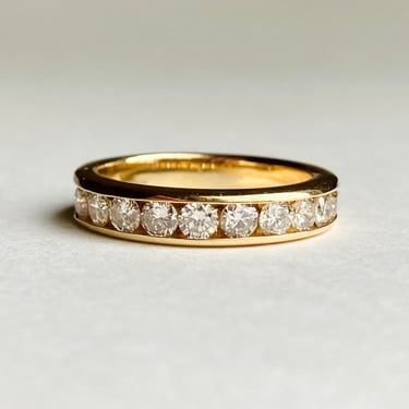 Yellow Gold Channel Set Diamond Wedding Stacking Band Approx 1 ct Sz 7 