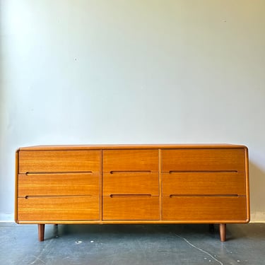 Danish MCM Teak Long Dresser 