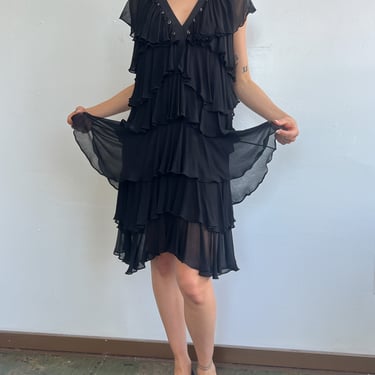 Givenchy Black Ruffled Dress (M)