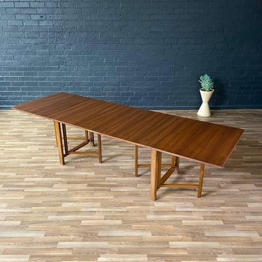 Expanding / Foldable Mid-Century Modern Walnut Dining Table, c.1960’s 