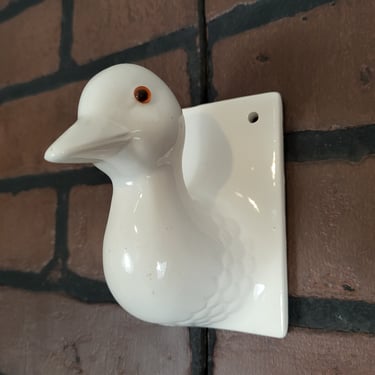 Ceramic Goose/Swan/Duck Kitchen Towel Holder 
