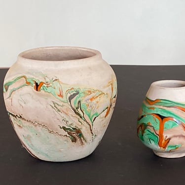 Lot Nemadji Earth Pottery Vases 