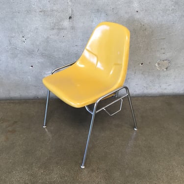 Vintage Yellow Classroom Chair by Peabody School Furniture Co.