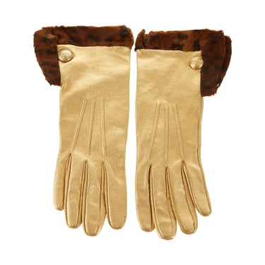 Versace Gold Medusa Gloves