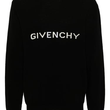 Givenchy Men Logo Wool Crewneck Sweater