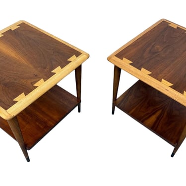 Mid-Century Modern Lane Acclaim Walnut Side Tables - Set of 2 