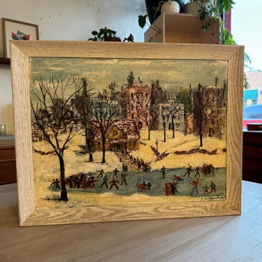 Original Winter Play Landscape Painting