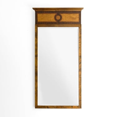 Swedish Art Deco mirror with rosette marquetry trumeau