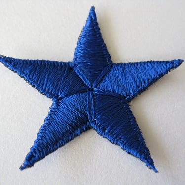 blue star appliqué vintage nautical insignia trim jacket patch 