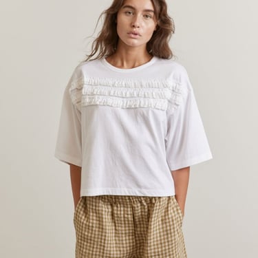 amente Ruffled Half sleeve Cotton T-shirt