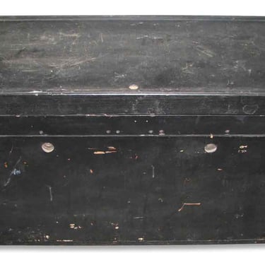 Vintage Black Tool Trunk with Rivets