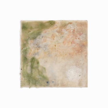 Kathy Blankley Roman Encaustic Painting Mixed Media Ceramic Tile Abstract 