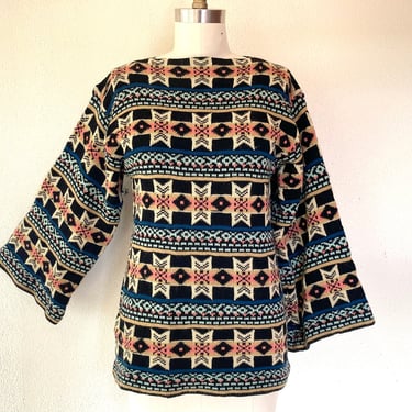 1970s Colorful striped pullover sweater 
