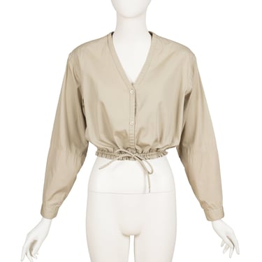 Giorgio Armani 1982 S/S Vintage Beige Cotton Cropped Light Jacket 