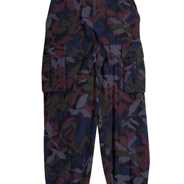 Zadig & Voltaire - Maroon, Grey, & Olive Camo Cargo Pants Sz S