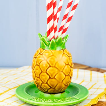 Vintage French Pineapple ("Ananas") Straw Holder