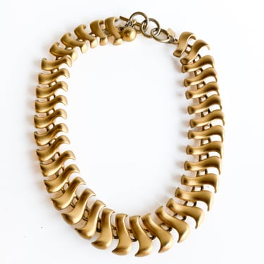 Matte Gold Statement Chain Necklace