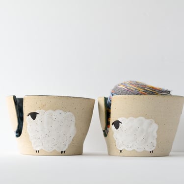 Sheep Yarn Bowl | Handmade Pottery | Gifts for knitters | Gifts for crocheter | Birthday Gifts | Christmas Gifts 