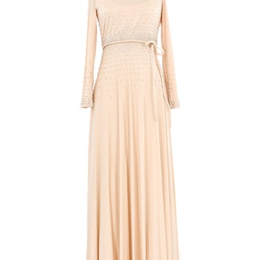 1970s Sequin Accented Jersey Gown