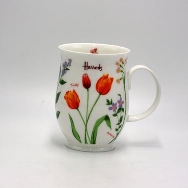 vintage Harrods Bone China Coffee mug Made in England 