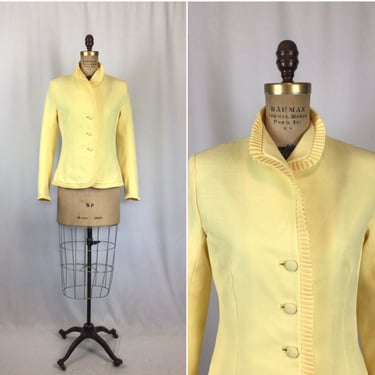 Vintage 60s suit jacket | Vintage lemon yellow tailored blazer | 1960's Lilli Ann suit blazer 